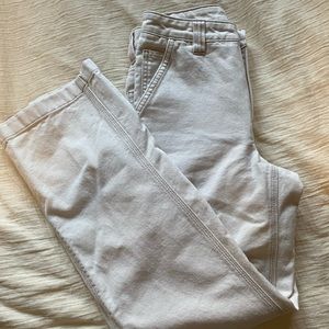 Aritzia | TNA | High Rise, Straight Leg, Cargo Pants | Beige | Size 0